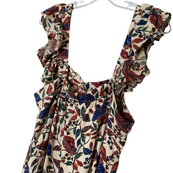 House Of Harlow Dress Sz M Tan Maxi Fall Tiered Prairie CottageCore Easter EUC - Picture 7 of 10